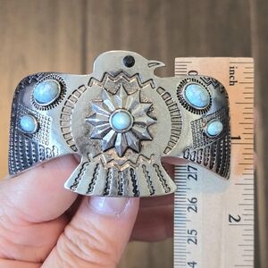New Navajo Thunderbird Hair Pin Hair Accessory Silver Turquoise